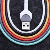 Maxbell Mobile Phone USB Cable Holder Elbow Charging Cable for Android Phones white