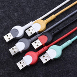 Maxbell Mobile Phone USB Cable Holder Elbow Charging Cable for Android Phones white