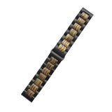 Max Sandalwood Wristband Watch Band Bracelet Strap Clasp 20mm Black and Brown