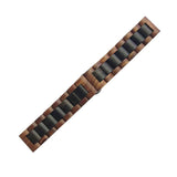 Max Sandalwood Wristband Watch Band Bracelet Strap Clasp 20mm Black and Red