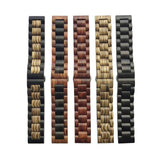 Max Sandalwood Wristband Watch Band Bracelet Strap Clasp 20mm Black
