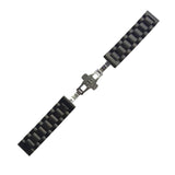 Max Sandalwood Wristband Watch Band Bracelet Strap Clasp 20mm Black