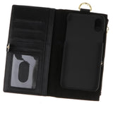 Max Maxb 2in1 Multi-Function iPhone X/7/8 Samsung S9 Protective Leather Case Wallet Black