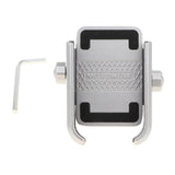 Max Motorcycle Bike Aluminum Phone Handlebar Mount Holder for Phone silver