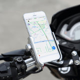 Max Motorcycle Bike Aluminum Phone Handlebar Mount Holder for Phone silver