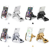 Max Motorcycle Bike Aluminum Phone Handlebar Mount Holder for Phone silver
