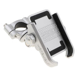 Max Motorcycle Bike Aluminum Phone Handlebar Mount Holder for Phone silver
