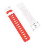 Maxbell 22mm Alternate Silicone Watch Strap Watch Band for AMAZFIT White and Red