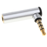 Maxbell 3.5MM Right-Angled Stereo Audio Cable 90 Degree for Car,Apple iPhone, iPod, iPad,Samsung,Smartphones,Tablets and Speakers Silver