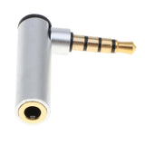 Maxbell 3.5MM Right-Angled Stereo Audio Cable 90 Degree for Car,Apple iPhone, iPod, iPad,Samsung,Smartphones,Tablets and Speakers Silver