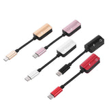 Max 2 in 1 Type C to 3.5mm Charger Audio Adapter Headphone USB C Cable Rose Gold