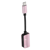Max 2 in 1 Type C to 3.5mm Charger Audio Adapter Headphone USB C Cable Rose Gold