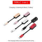 Max 2 in 1 Type C to 3.5mm Charger Audio Adapter Headphone USB C Cable Gold
