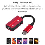 Max 2 in 1 Type C to 3.5mm Charger Audio Adapter Headphone USB C Cable Gold