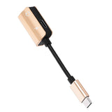 Max 2 in 1 Type C to 3.5mm Charger Audio Adapter Headphone USB C Cable Gold