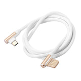 Max Micro USB Cable Charging Bent Charge Data Mobile Phone Cable white