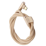 Max Micro USB Cable Charging Bent Charge Data Mobile Phone Cable gold