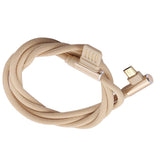 Max Micro USB Cable Charging Bent Charge Data Mobile Phone Cable gold