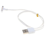 Max USB 2.0 to 4 PIN Magnetic Charging Cable Charger Cord For Smart Watch  white
