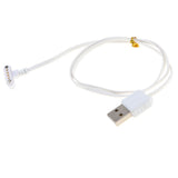 Max USB 2.0 to 4 PIN Magnetic Charging Cable Charger Cord For Smart Watch  white