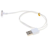 Max USB 2.0 to 4 PIN Magnetic Charging Cable Charger Cord For Smart Watch  white