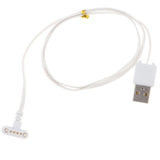 Max USB 2.0 to 4 PIN Magnetic Charging Cable Charger Cord For Smart Watch  white