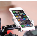 Max Aluminum Alloy Bicycle Handle Phone Mount Handlebar Holder Extender silver