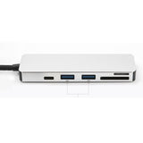 Maxbell Multi-function 5 in 1 USB Type-C Hub Adapter SD/TF Memory Card Reader Gold