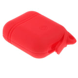 Max Dust-plug Silicone Case for AirPods Charging Case w/ Carabiner Red