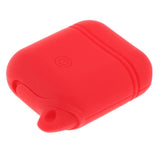 Max Dust-plug Silicone Case for AirPods Charging Case w/ Carabiner Red