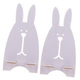 Maxbell Wooden Cute Rabbit Holder Desktop Stander Bracket For Phone White