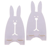 Maxbell Wooden Cute Rabbit Holder Desktop Stander Bracket For Phone White