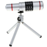 Maxbell Phone Lens 18X Zoom HD Telephoto Lens with Tripod for Phones silver
