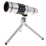 Maxbell Phone Lens 18X Zoom HD Telephoto Lens with Tripod for Phones silver