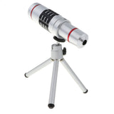 Maxbell Phone Lens 18X Zoom HD Telephoto Lens with Tripod for Phones silver