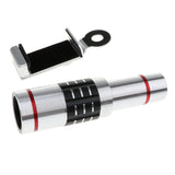Maxbell Phone Lens 18X Zoom HD Telephoto Lens with Tripod for Phones silver