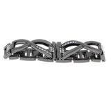 Max Rhinestone Stainless Steel Watch Band for Sumsang Galaxy Watch 46mm Black