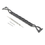 Max Rhinestone Stainless Steel Watch Band for Sumsang Galaxy Watch 46mm Black