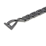 Max Rhinestone Stainless Steel Watch Band for Sumsang Galaxy Watch 46mm Black