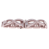 Max Rhinestone Stainless Steel Watch Band for Sumsang Galaxy Watch 46mm Pink
