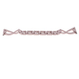 Max Rhinestone Stainless Steel Watch Band for Sumsang Galaxy Watch 46mm Pink