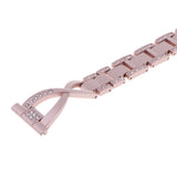 Max Rhinestone Stainless Steel Watch Band for Sumsang Galaxy Watch 46mm Pink