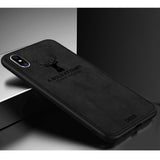 Max Luxury Shockproof Soft Cloth Back Cover Case For iPhone XR Black