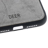 Max Luxury Shockproof Soft Cloth Back Cover Case For iPhone XR Gray