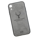 Max Luxury Shockproof Soft Cloth Back Cover Case For iPhone XR Gray