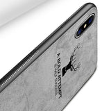 Max Luxury Shockproof Soft Cloth Back Cover Case For iPhone XR Gray