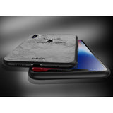 Max Luxury Shockproof Soft Cloth Back Cover Case For iPhone XR Gray