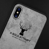 Max Luxury Shockproof Soft Cloth Back Cover Case For iPhone XR Gray