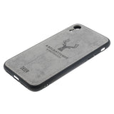 Max Luxury Shockproof Soft Cloth Back Cover Case For iPhone XR Gray