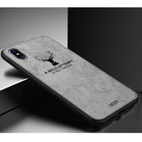 Max Luxury Shockproof Soft Cloth Back Cover Case For iPhone XR Gray